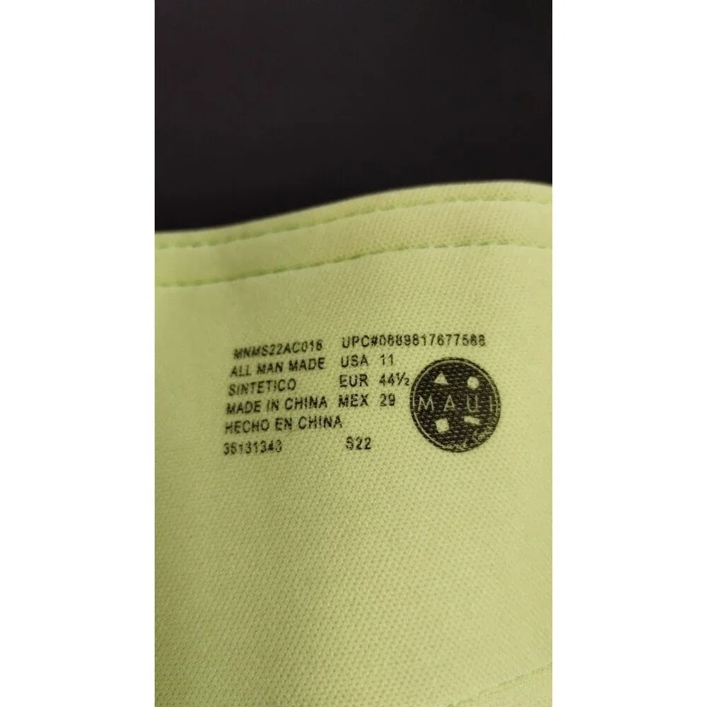 Maui and Sons Men Beach Cushion Slide Black and Green Size 11